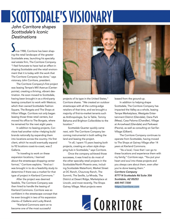 John Corritore Featured In So Scottsdale Magazine